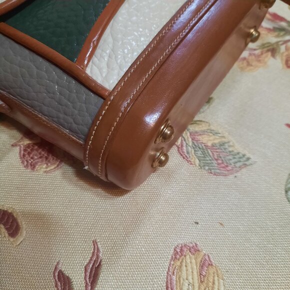 SOLD! Dooney & Bourke Leather Mini Dover Crossbody Vintage Hand Painted - Picture 6 of 16